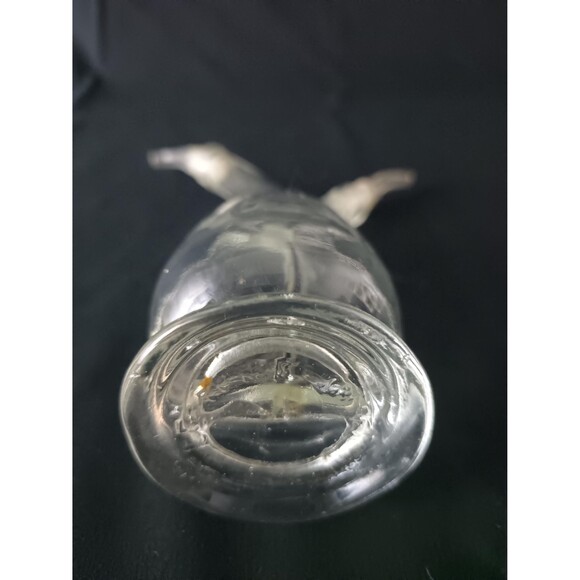 Oil and Vinegar Cruet Twin Decanter Clear Glass With Plugs Hand Made - Picture 7 of 8